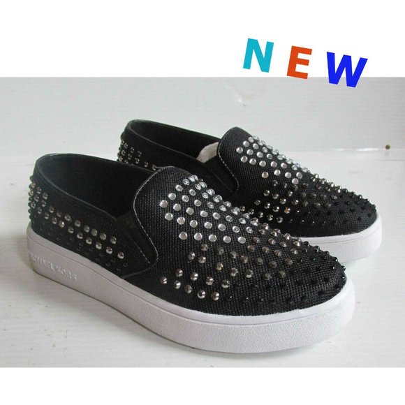 crystal studded slip on sneakers